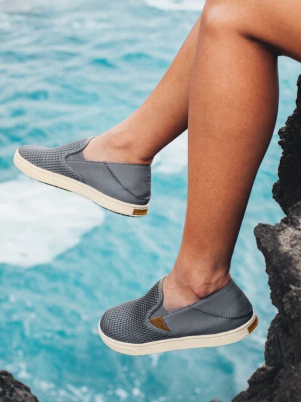 Olukai Pehuea Slip-On Shoes Women's 7 Pavement Breathable Summer Beach Casual